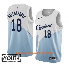 Maillot NBA Cleveland Cavaliers Matthew Dellavedova 18 2018-19 Nike Bleu Blanc Swingman - Enfant